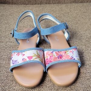 4/$20 The Pioneer Woman Blue Floral Sandals